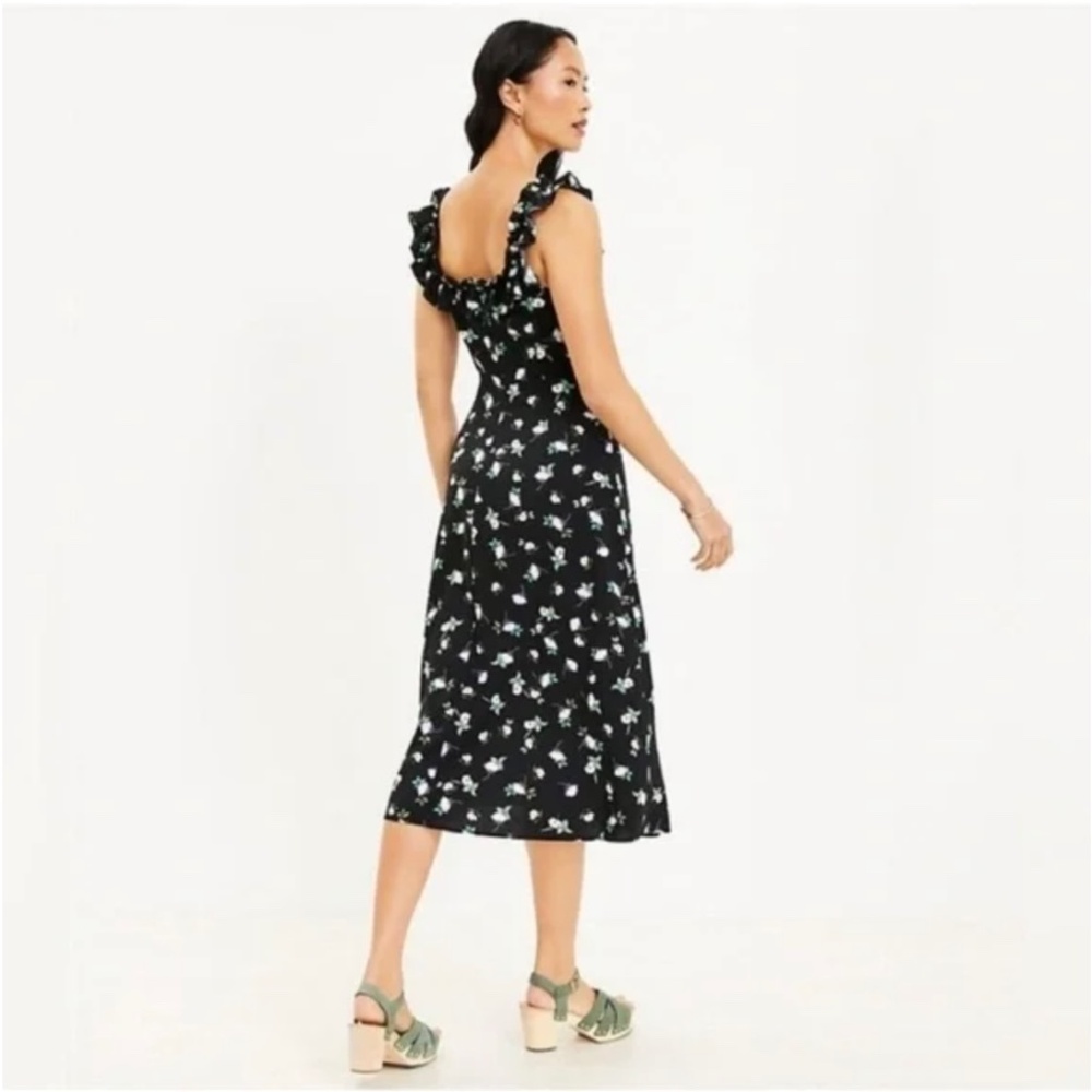 Loft Ruffle Strap Midi Dress - Picture 2 of 9